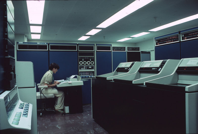 C-4 Christine Gibson at PDP-10 consoile