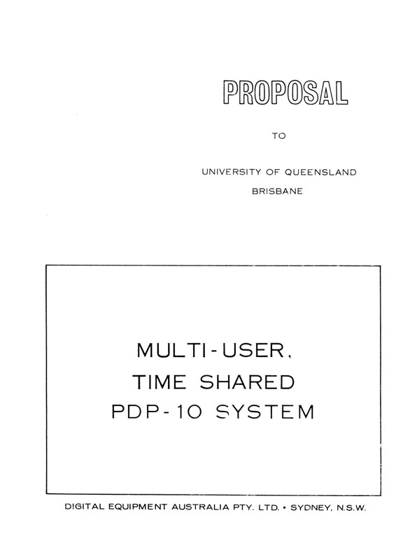 DEC Proposal for PDP-10_8