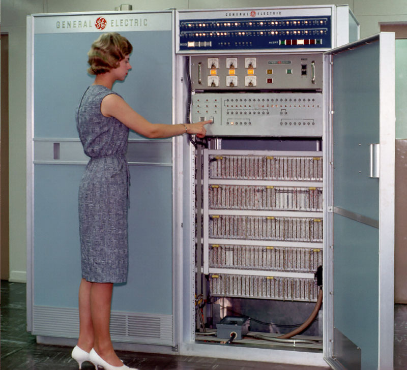 GE-225 with cabinet open
